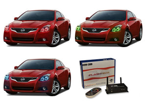 Nissan-Altima-2010, 2011, 2012-LED-Halo-Headlights-RGB-WiFi Remote-NI-AL1012-V3HWI