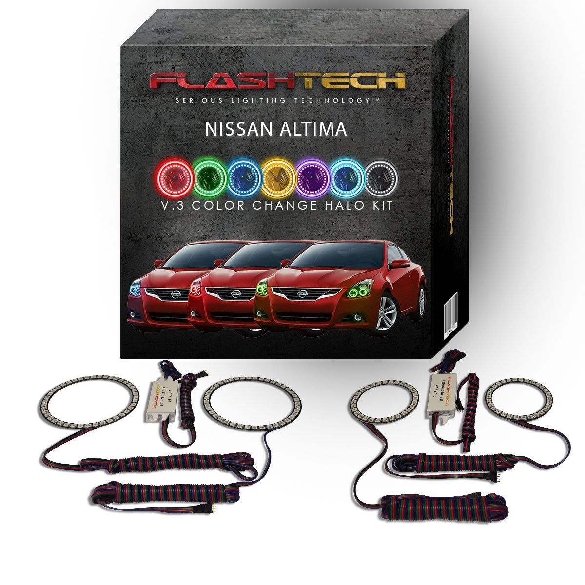 Nissan-Altima-2010, 2011, 2012-LED-Halo-Headlights-RGB-No Remote-NI-AL1012-V3H