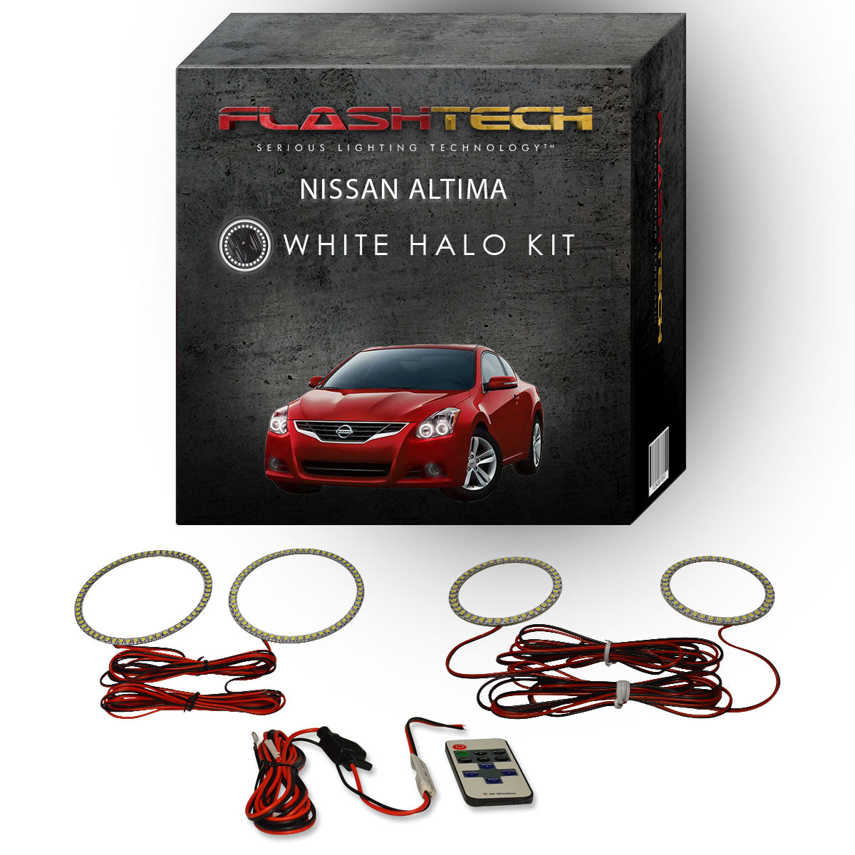 Nissan-Altima-2010, 2011, 2012-LED-Halo-Headlights-White-RF Remote White-NI-AL1012-WHRF