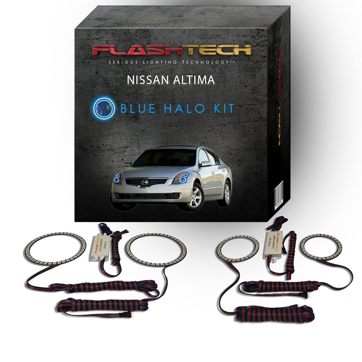 Nissan-Altima-2007, 2008, 2009-LED-Halo-Headlights-RGB-No Remote-NI-ALS0709-V3H