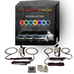 Nissan-Altima-2007, 2008, 2009-LED-Halo-Headlights-RGB-Bluetooth RF Remote-NI-ALS0709-V3HBTRF