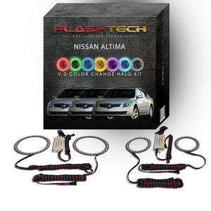 Nissan-Altima-2007, 2008, 2009-LED-Halo-Headlights-RGB-No Remote-NI-ALS0709-V3H