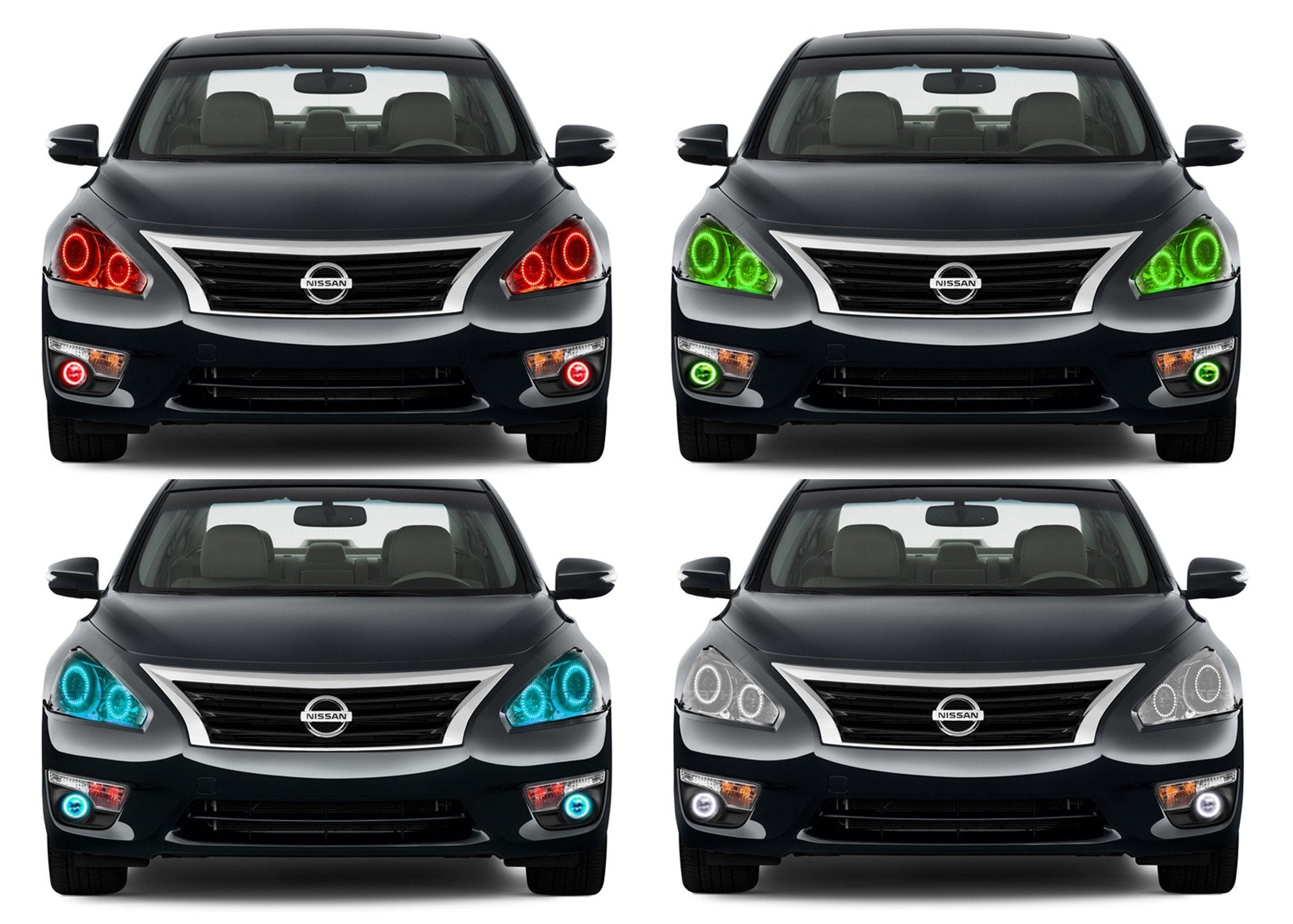 Nissan-Altima-2013, 2014, 2015-LED-Halo-Headlights and Fog Lights-RGB-No Remote-NI-ALS1315-V3HF
