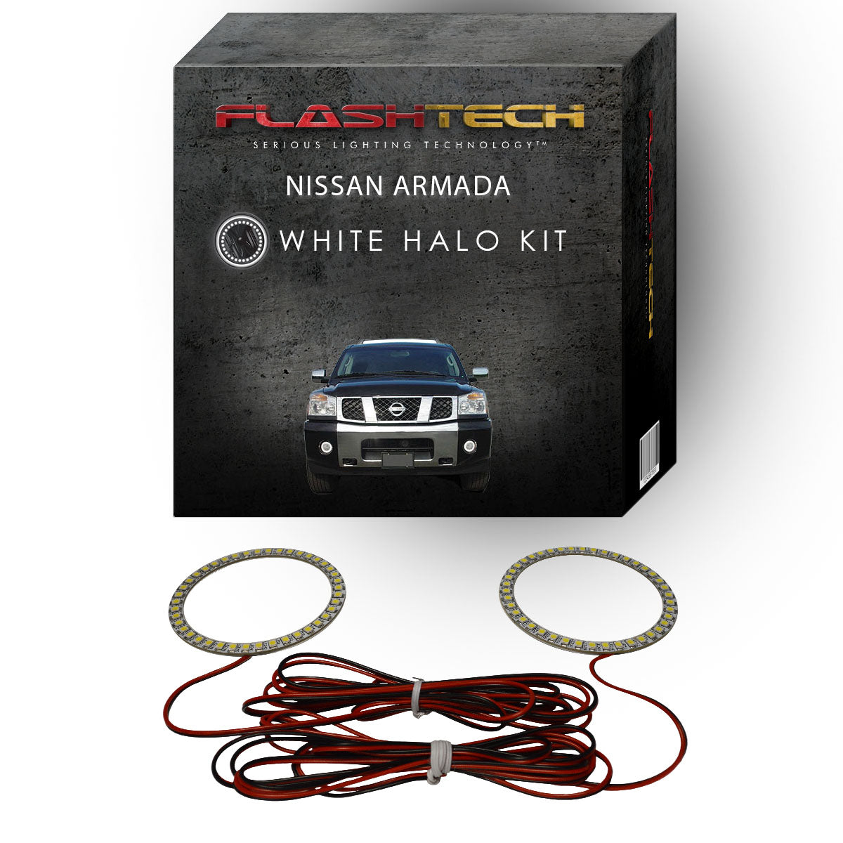 Nissan-Armada-2004, 2005, 2006, 2007-LED-Halo-Fog Lights-White-RF Remote White-NI-AR0407-WFRF