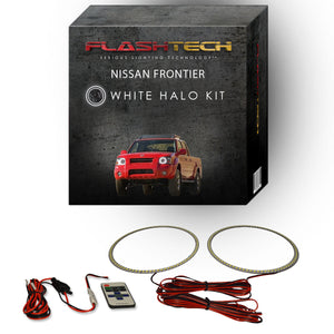Nissan-Frontier-2001, 2002, 2003, 2004-LED-Halo-Headlights-White-RF Remote White-NI-FR0104-WHRF