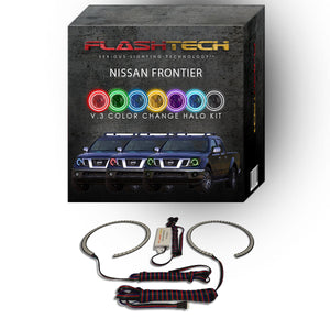 Nissan-Frontier-2009, 2010, 2011, 2012, 2013, 2014, 2015, 2016, 2017, 2018, 2019-LED-Halo-Headlights-RGB-No Remote-NI-FR0916-V3H