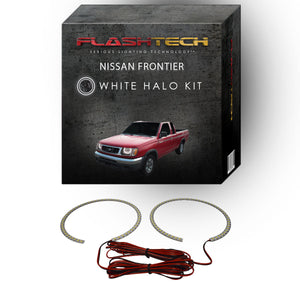 Nissan-Frontier-1998, 1999, 2000-LED-Halo-Headlights-White-RF Remote White-NI-FR9800-WHRF