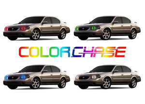 Nissan-Maxima-2000, 2001-LED-Halo-Headlights-ColorChase-No Remote-NI-MX0001-CCH