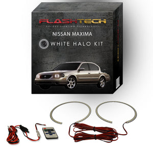 Nissan-Maxima-2000, 2001-LED-Halo-Headlights-White-RF Remote White-NI-MX0001-WHRF