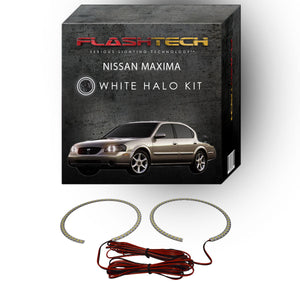 Nissan-Maxima-2000, 2001-LED-Halo-Headlights-White-RF Remote White-NI-MX0001-WHRF