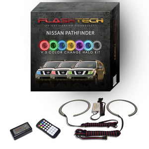 Nissan-Pathfinder-2005, 2006, 2007, 2008, 2009, 2010, 2011, 2012-LED-Halo-Headlights-RGB-RF Remote-NI-PF0512-V3HRF