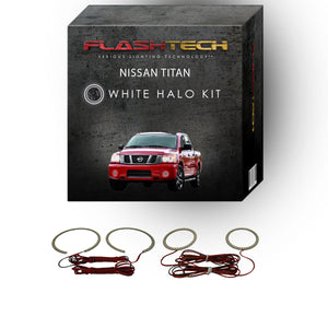 Nissan-Titan-2004, 2005, 2006, 2007, 2008, 2009, 2010, 2011, 2012, 2013, 2014-LED-Halo-Headlights-White-RF Remote White-NI-TI0414-WHRF