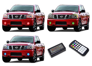 Nissan-Titan-2004, 2005, 2006, 2007, 2008, 2009, 2010, 2011, 2012, 2013, 2014, 2015-LED-Halo-Fog Lights-RGB-Colorfuse RF Remote-NI-TI0415-V3FCFRF