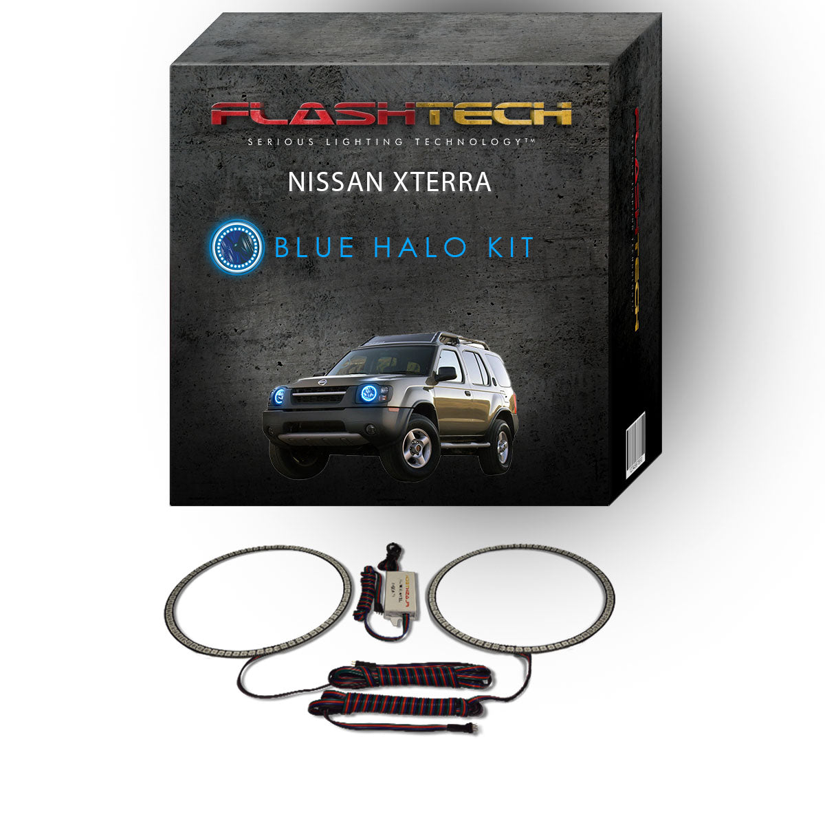 Nissan-Xterra-2002, 2003, 2004-LED-Halo-Headlights-RGB-No Remote-NI-XT0204-V3H