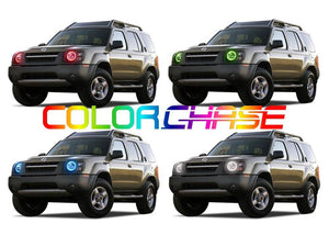 Nissan-Xterra-2002, 2003, 2004-LED-Halo-Headlights-ColorChase-No Remote-NI-XT0204-CCH