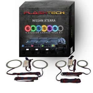 Nissan-Xterra-2005, 2006, 2007, 2008, 2009, 2010, 2011, 2012, 2013, 2014-LED-Halo-Headlights-RGB-No Remote-NI-XT0515-V3H