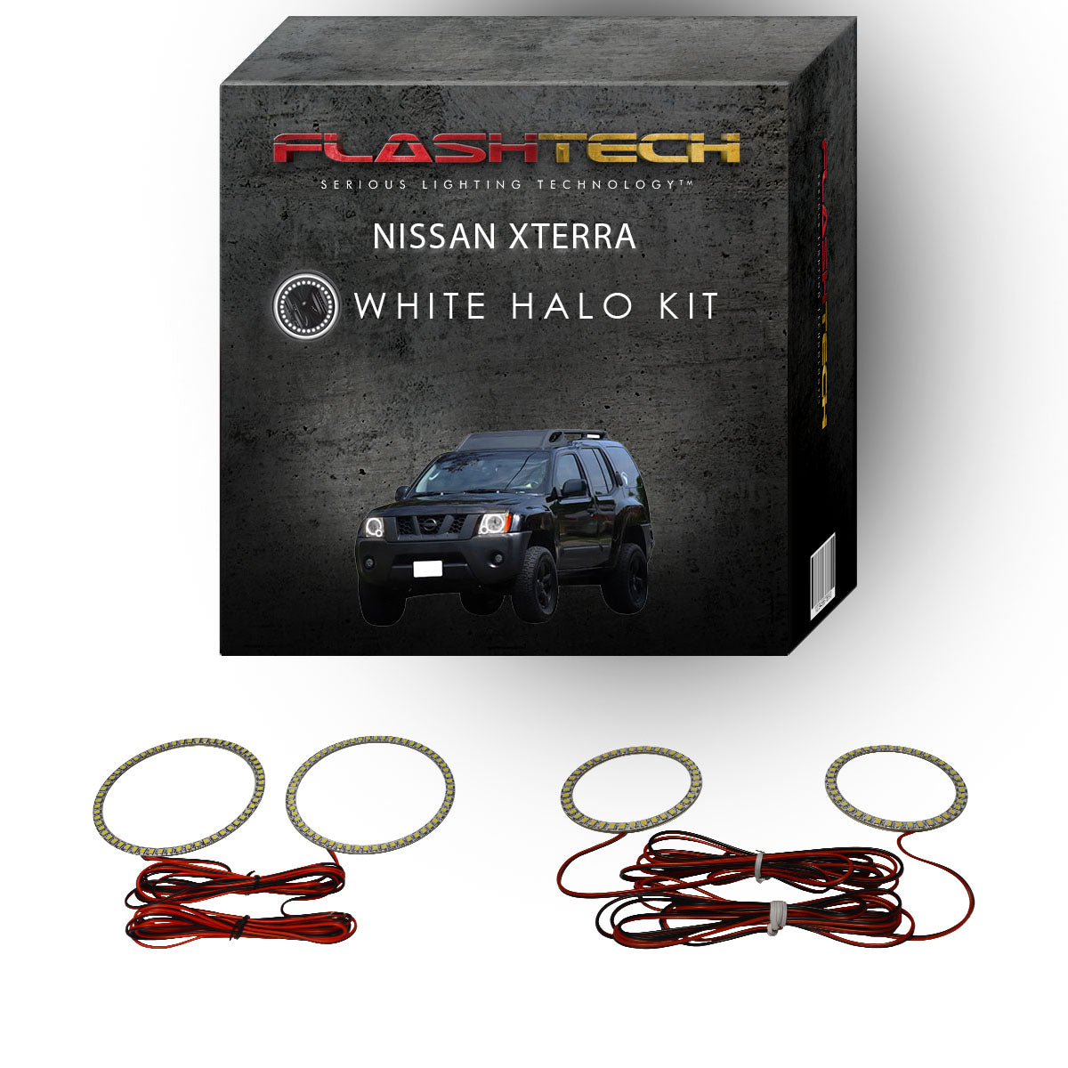 Nissan-Xterra-2005, 2006, 2007, 2008, 2009, 2010, 2011, 2012, 2013, 2014-LED-Halo-Headlights-White-RF Remote White-NI-XT0515-WHRF