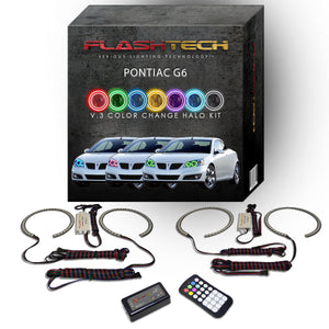 Pontiac-G6-2005, 2006, 2007, 2008, 2009, 2010-LED-Halo-Headlights-RGB-RF Remote-PO-G60510-V3HRF