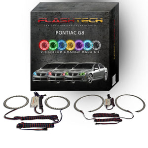 Pontiac-G8-2008, 2009-LED-Halo-Headlights-RGB-No Remote-PO-G80809-V3H