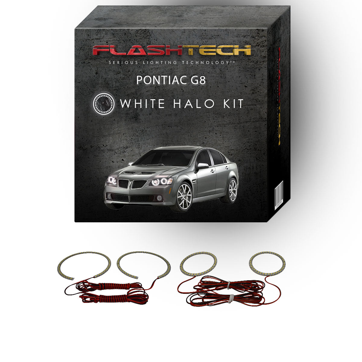 Pontiac-G8-2008, 2009-LED-Halo-Headlights-White-RF Remote White-PO-G80809-WHRF