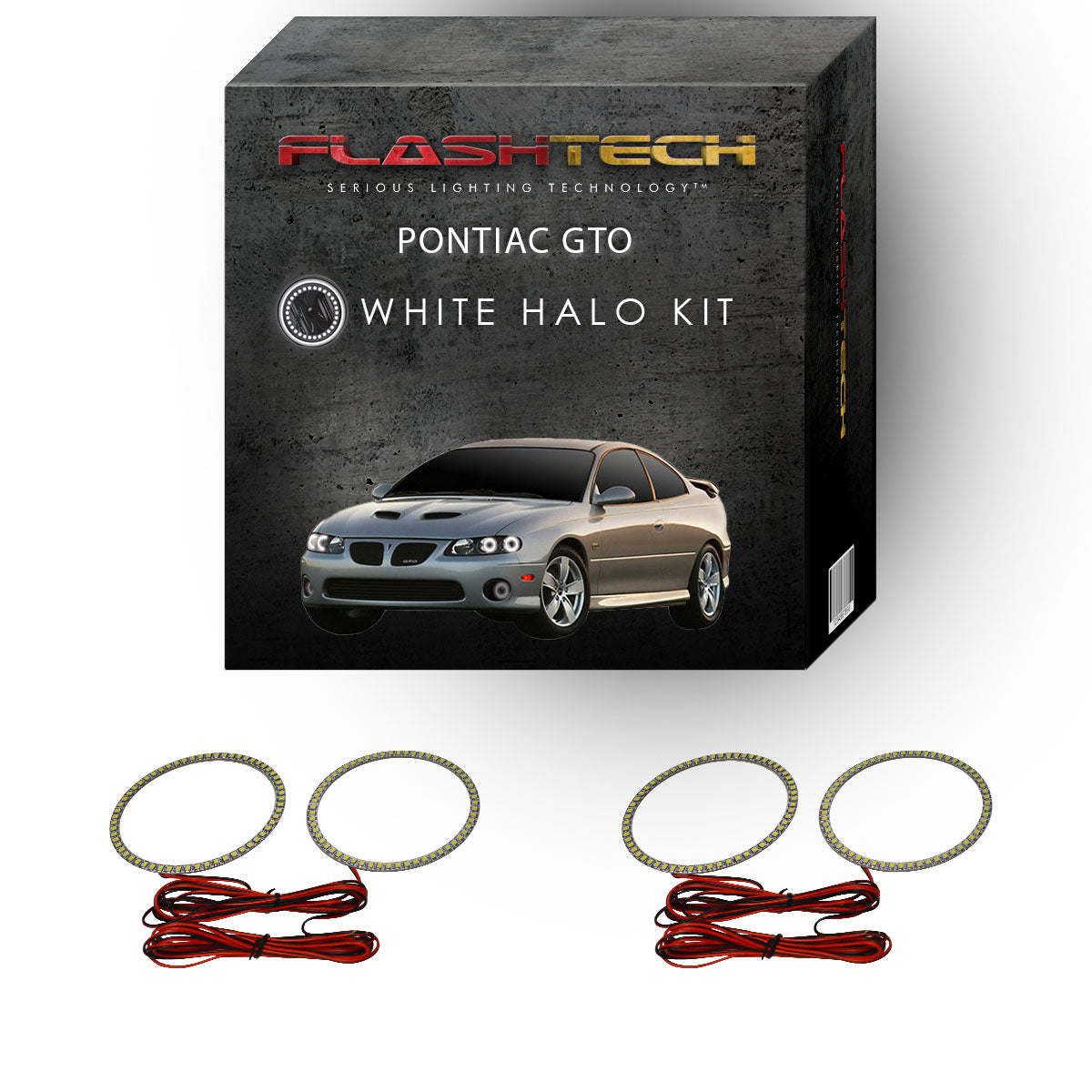 Pontiac-GTO-2004, 2005, 2006-LED-Halo-Headlights-White-RF Remote White-PO-GT0406-WHRF