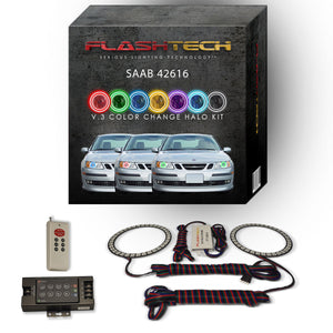 Saab-Sat Sep 03 2016 13:00:00 GMT+0800 (HKT)-2003, 2004, 2005, 2006, 2007-LED-Halo-Headlights-RGB-IR Remote-SA-930307-V3HIR