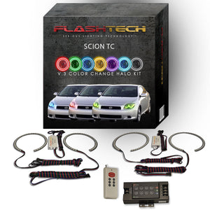 Scion-tC-2005, 2006, 2007-LED-Halo-Headlights-RGB-IR Remote-SC-TC0507-V3HIR
