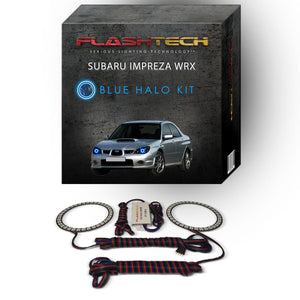 Subaru-Impreza-2006, 2007-LED-Halo-Headlights-RGB-Bluetooth RF Remote-SU-WR0607-V3HBTRF
