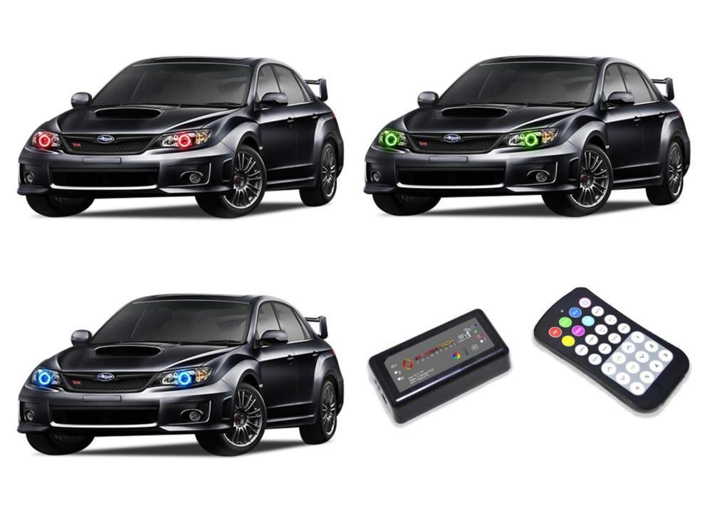 Subaru-Impreza-2008, 2009, 2010, 2011, 2012, 2013, 2014-LED-Halo-Headlights-RGB-Colorfuse RF Remote-SU-WRS0814-V3HCFRF