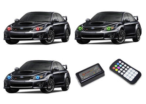Subaru-Impreza-2008, 2009, 2010, 2011, 2012, 2013, 2014-LED-Halo-Headlights-RGB-Colorfuse RF Remote-SU-WRS0814-V3HCFRF