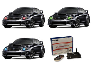Subaru-Impreza-2008, 2009, 2010, 2011, 2012, 2013, 2014-LED-Halo-Headlights-RGB-WiFi Remote-SU-WRS0814-V3HWI