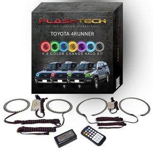 Toyota-4Runner-2006, 2007, 2008, 2009-LED-Halo-Headlights-RGB-RF Remote-TO-4R0609-V3HRF