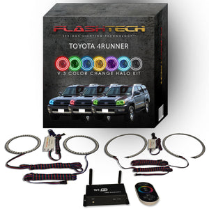 Toyota-4Runner-2006, 2007, 2008, 2009-LED-Halo-Headlights-RGB-IR Remote-TO-4R0609-V3HIR