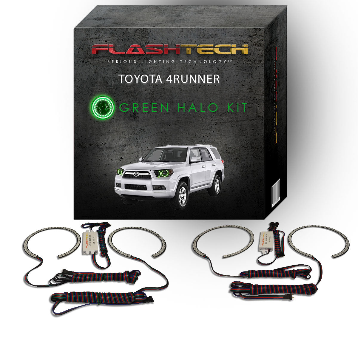 Toyota-4Runner-2010, 2011, 2012, 2013-LED-Halo-Headlights-RGB-Bluetooth RF Remote-TO-4R1013-V3HBTRF