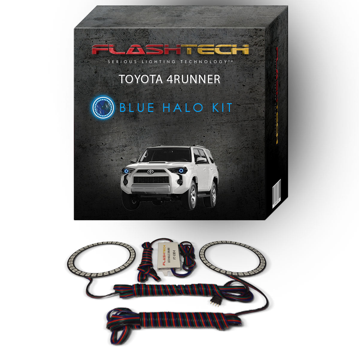 Toyota-4Runner-2014, 2015, 2016-LED-Halo-Headlights-RGB-Bluetooth RF Remote-TO-4R1416-V3HBTRF