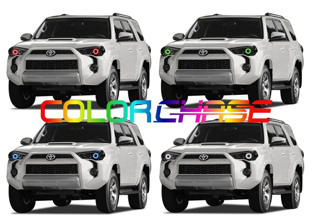 Toyota-4Runner-2014, 2015, 2016-LED-Halo-Headlights-ColorChase-No Remote-TO-4R1416-CCH