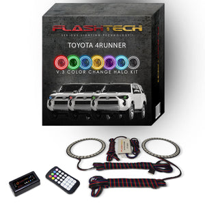 Toyota-4Runner-2014, 2015, 2016-LED-Halo-Headlights-RGB-RF Remote-TO-4R1416-V3HRF