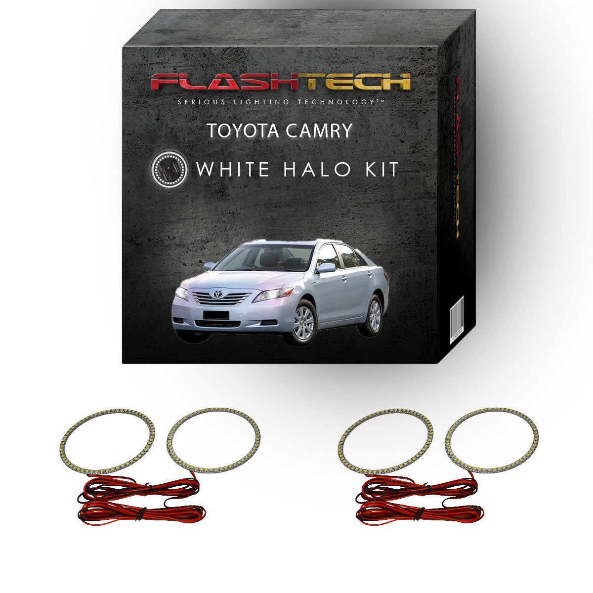 Toyota-Camry-2007, 2008, 2009-LED-Halo-Headlights-White-RF Remote White-TO-CA0709-WHRF