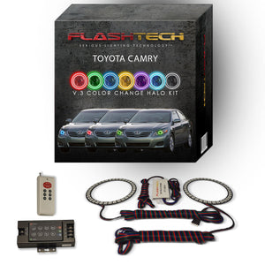 Toyota-Camry-2010, 2011-LED-Halo-Headlights-RGB-IR Remote-TO-CA1011-V3HIR