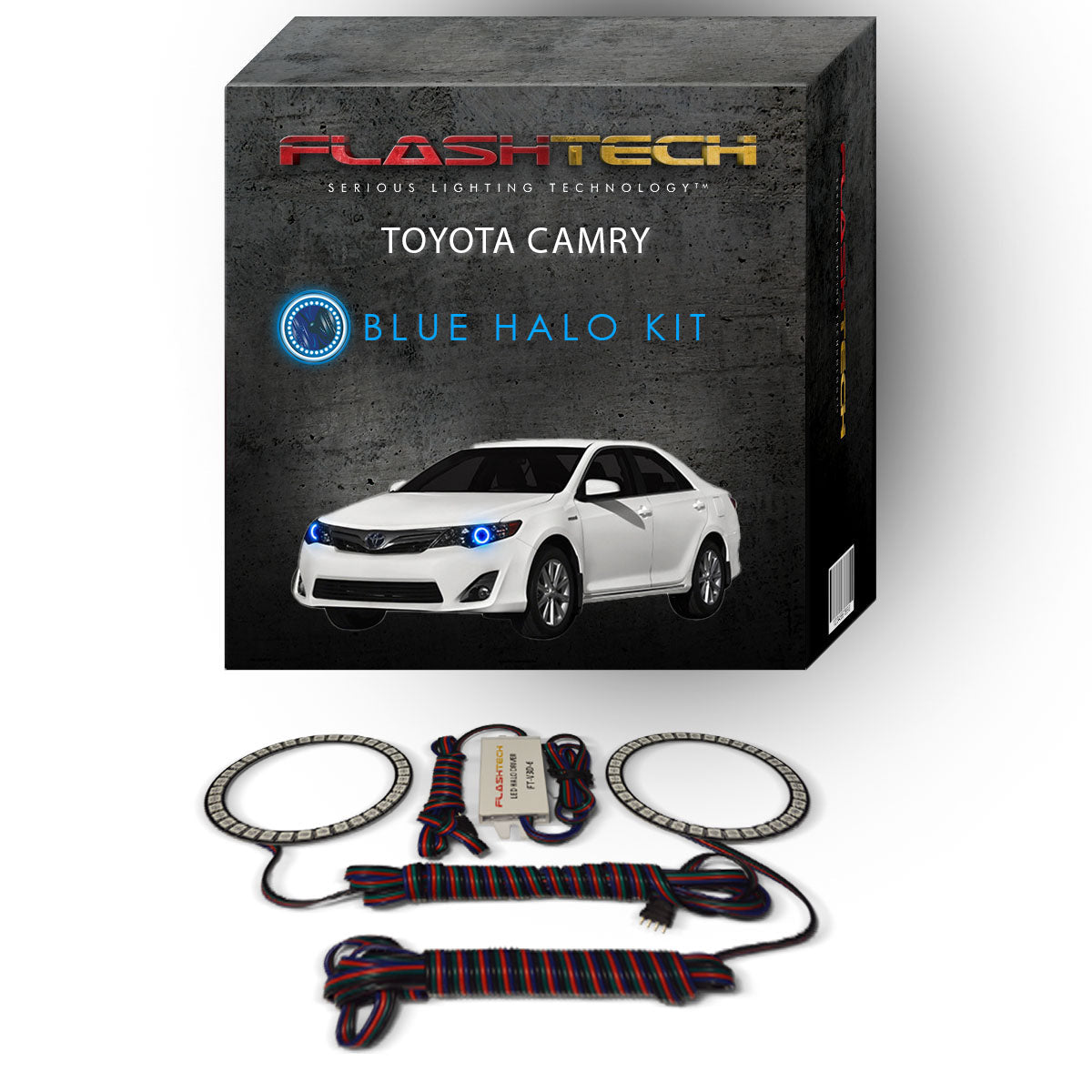 Toyota-Camry-2012, 2013, 2014-LED-Halo-Headlights-RGB-No Remote-TO-CA1214-V3H