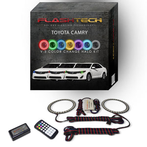 Toyota-Camry-2012, 2013, 2014-LED-Halo-Headlights-RGB-RF Remote-TO-CA1214-V3HRF