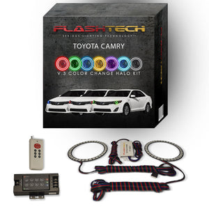 Toyota-Camry-2012, 2013, 2014-LED-Halo-Headlights-RGB-IR Remote-TO-CA1214-V3HIR