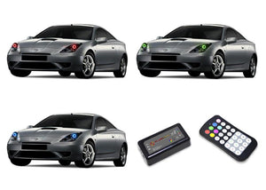 Toyota-Celica-2000, 2001, 2002, 2003, 2004, 2005-LED-Halo-Headlights-RGB-Colorfuse RF Remote-TO-CE0005-V3HCFRF