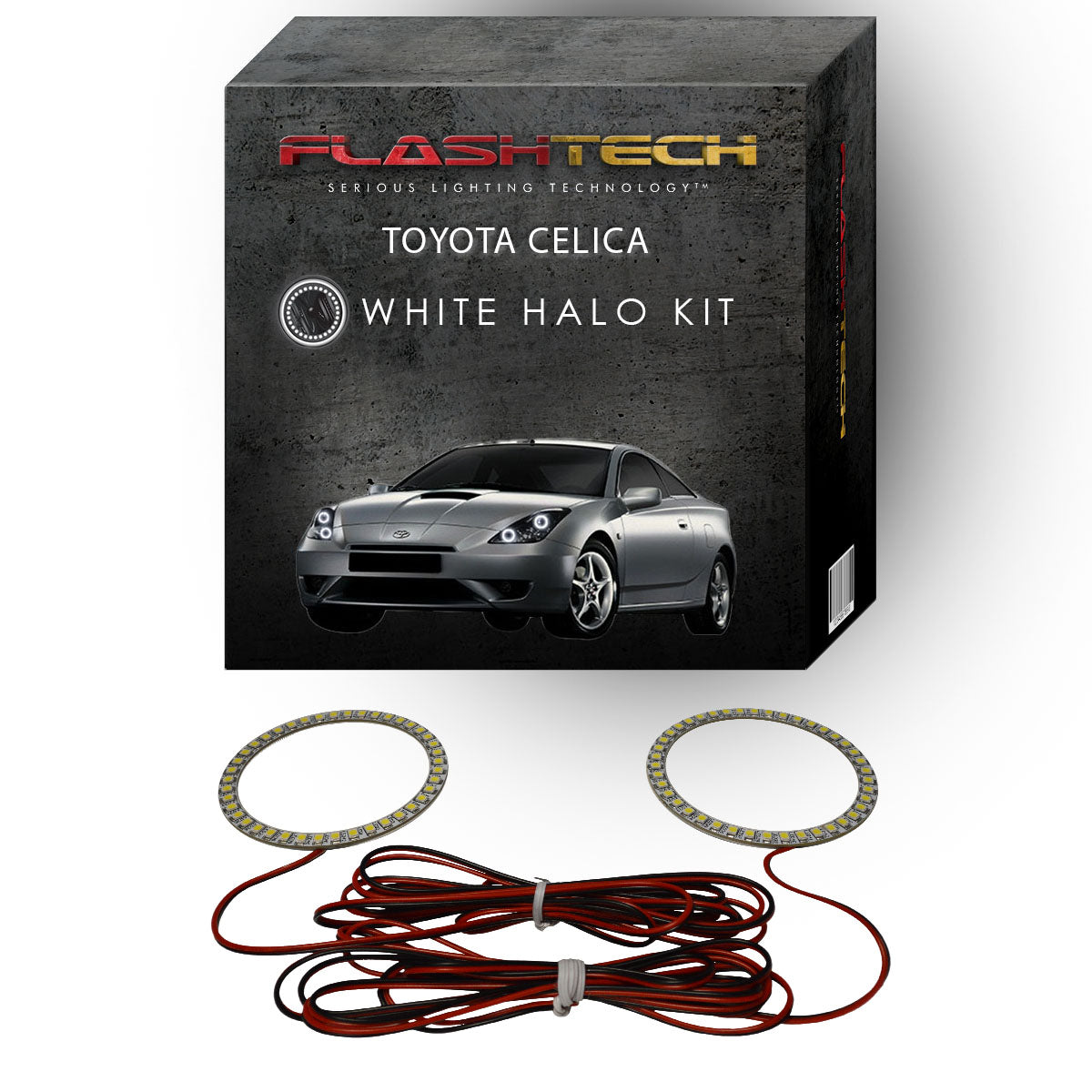 Toyota-Celica-2000, 2001, 2002, 2003, 2004, 2005-LED-Halo-Headlights-White-RF Remote White-TO-CE0005-WHRF