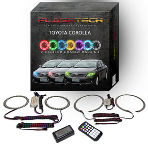 Toyota-Corolla-2011, 2012, 2013-LED-Halo-Headlights-RGB-RF Remote-TO-CO1113-V3HRF