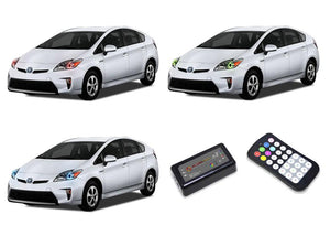 Toyota-Prius-2010, 2011, 2012, 2013, 2014, 2015-LED-Halo-Headlights-RGB-Colorfuse RF Remote-TO-PR1015-V3HCFRF