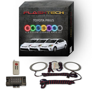Toyota-Prius-2010, 2011, 2012, 2013, 2014, 2015-LED-Halo-Headlights-RGB-IR Remote-TO-PR1015-V3HIR