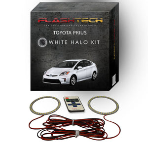 Toyota-Prius-2010, 2011, 2012, 2013, 2014, 2015-LED-Halo-Headlights-White-RF Remote White-TO-PR1015-WHRF