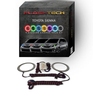 Toyota-Sienna-2014, 2015, 2016-LED-Halo-Headlights-RGB-No Remote-TO-SN1516-V3H