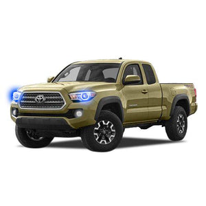 Toyota-Tacoma-2016, 2017, 2018-LED-Halo-Headlights-ColorChase-No Remote-TO-TA1617-CCH